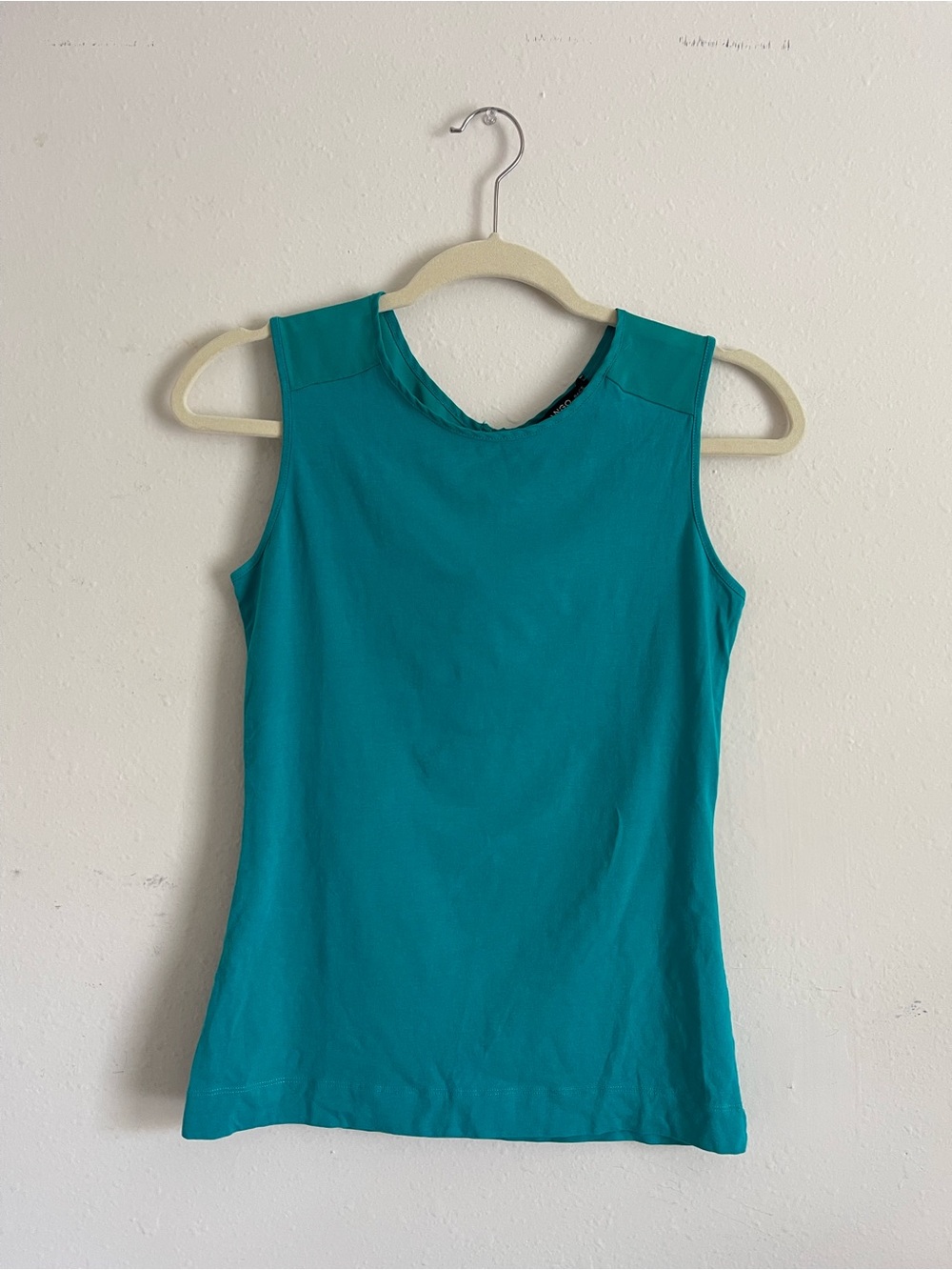 Mango Teal Sleeveless Crewneck Tank